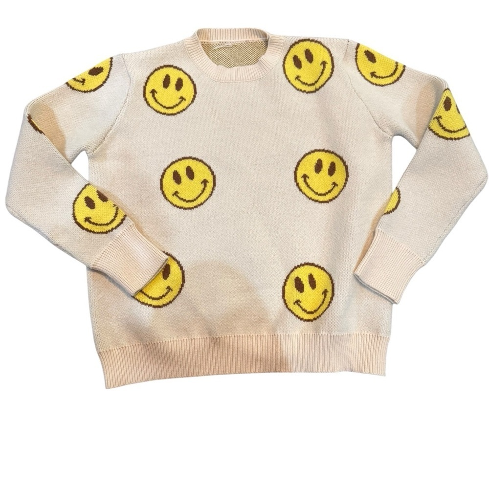 Women Moment Collection smiley face sweater Size L